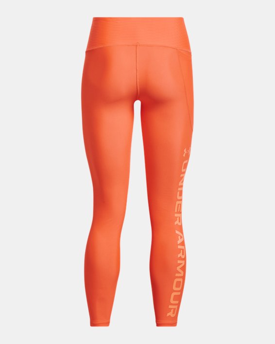 Women's HeatGear® Full-Length Leggings, Orange, pdpMainDesktop image number 5
